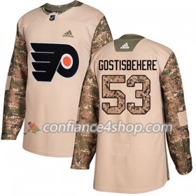 Adidas Maillot de Hockey Philadelphia Flyers Shayne Gostisbehere 53 2017-2018 Camo Veterans Day Practice Authentic - Homme
